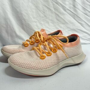 Allbirds Tree Dashers Women’s Size 9 Cream Peach Running Shoes